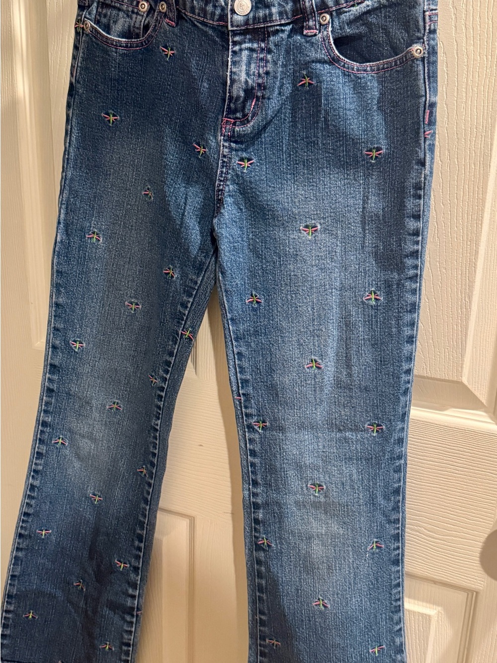 Lilly Pulitzer Blue Kids Embroidered Jeans WHITE LABEL!!!